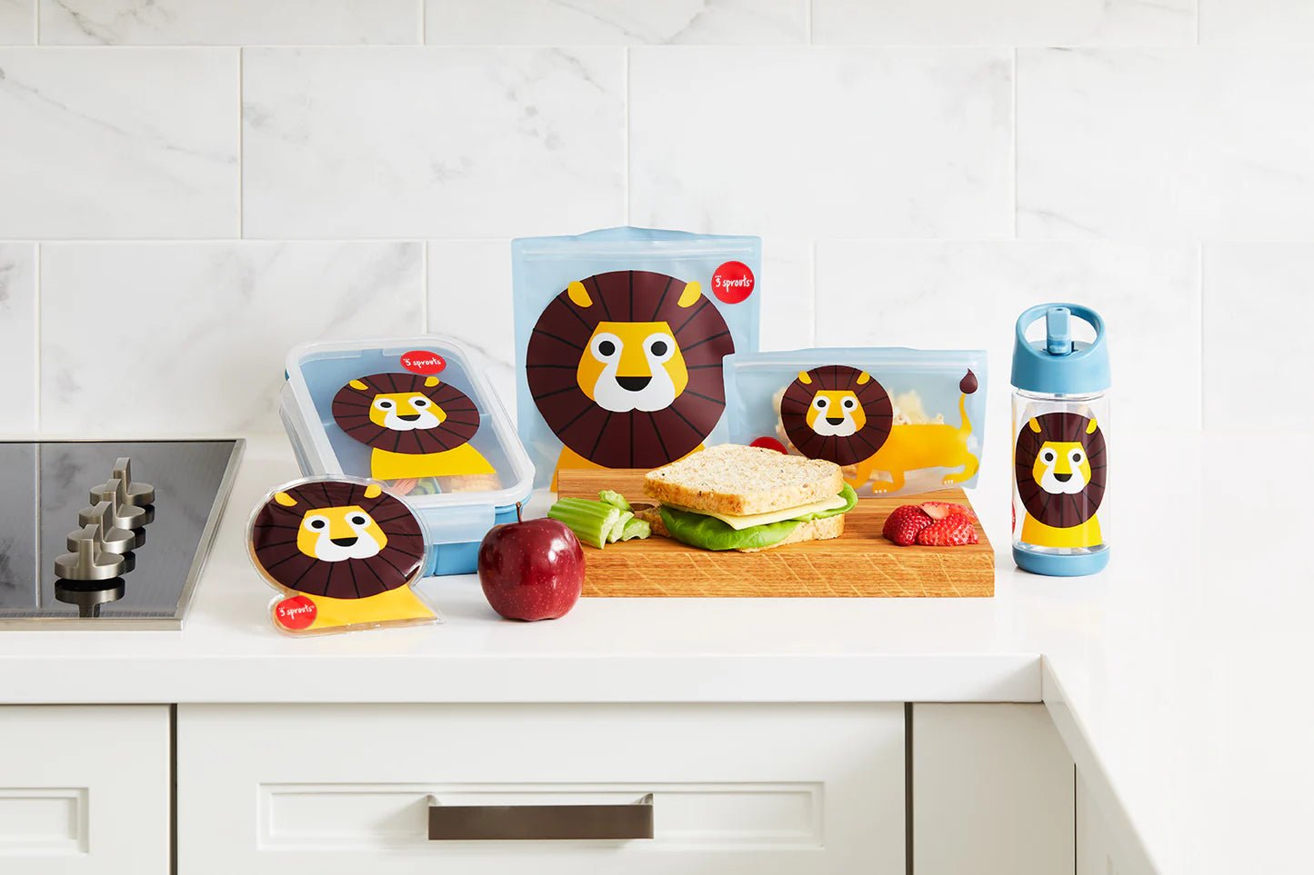 3 Sprouts Snack Bag - Yellow Lion - Mama's Box LLC
