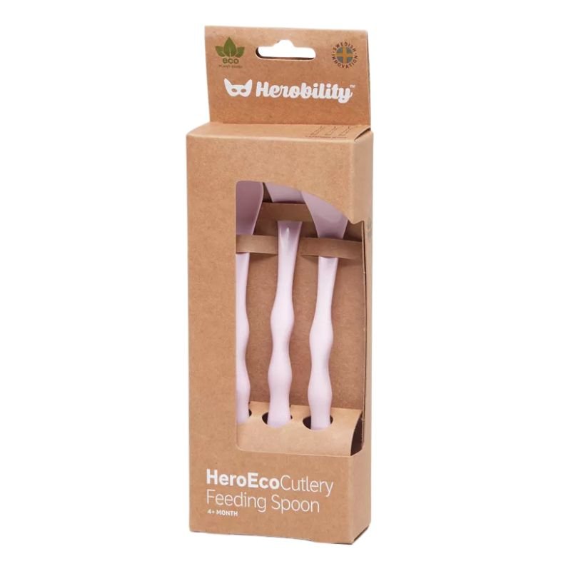 Herobility Eco Feeding Spoon Pink - Pack of 3 - Mama's Box LLC