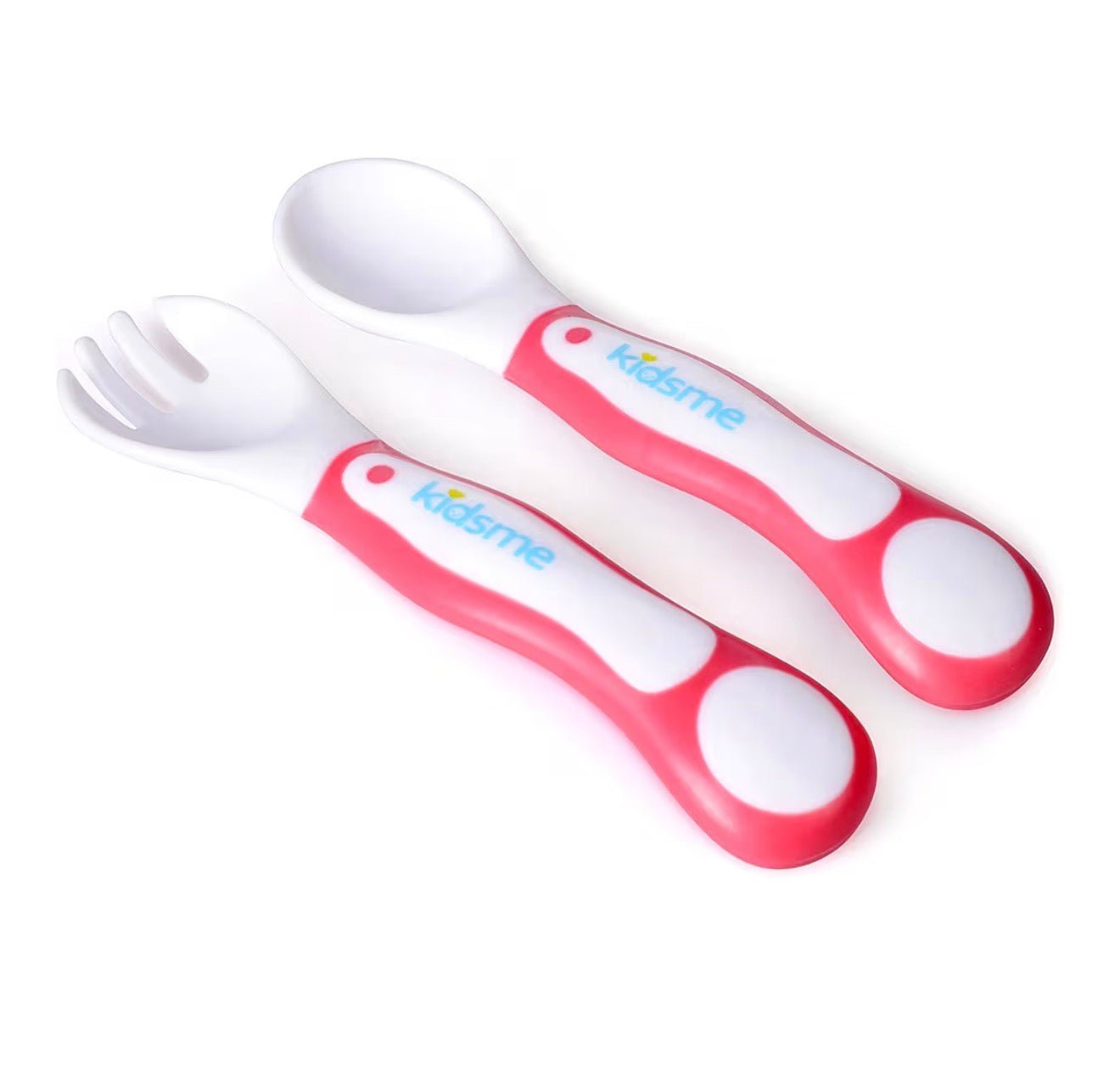 Kidsme My First Spoon & Fork Set - Pink - Mama's Box LLC
