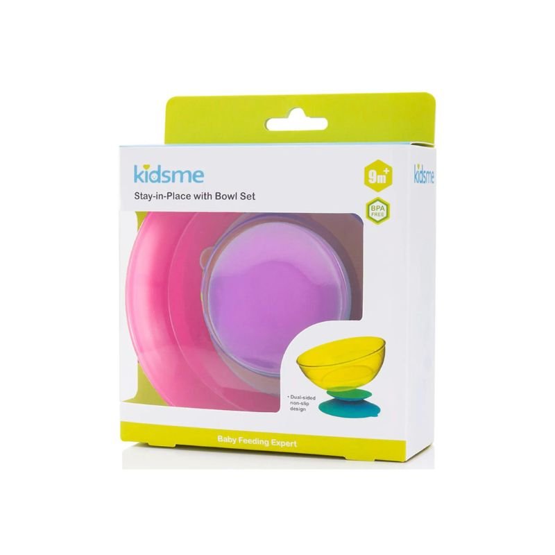 Kidsme - Stay - In - Place With Bowl Set – Lavender/ Pink - Mama's Box LLC