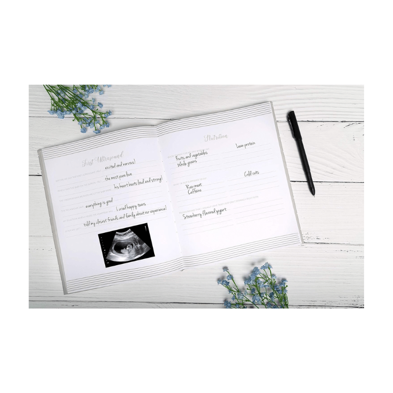My Pregnancy Journal, Memory Book with Sonogram Photo - Mama's Box LLC