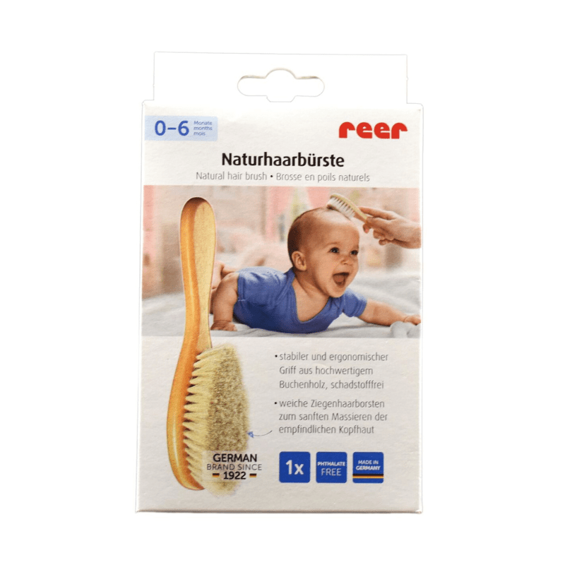 Reer Medium Baby Hair Brush Natural Line - Mama's Box LLC