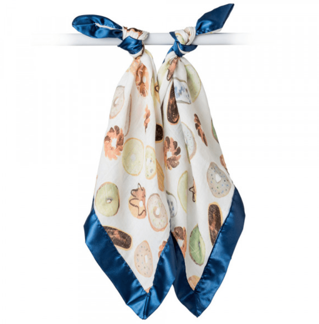 Lulujo - Muslin Bamboo Security Blankets – Donuts – Pack of 2 - Mama's Box LLC