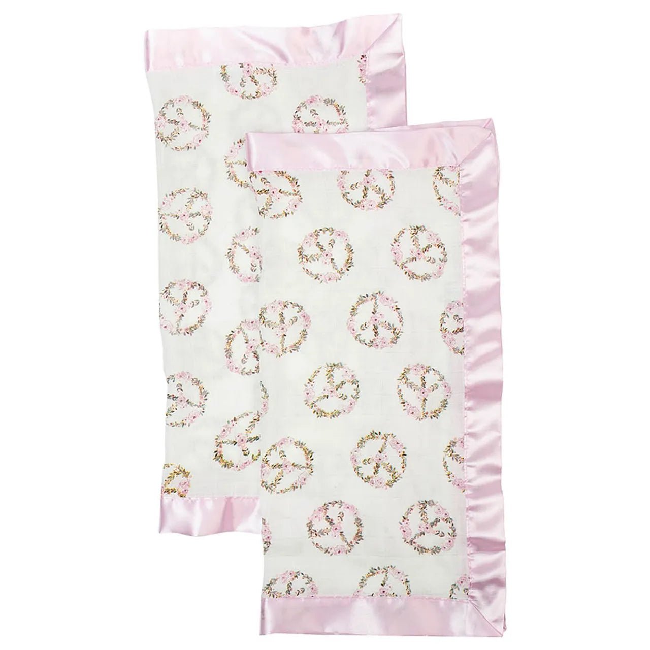 Lulujo - Muslin Bamboo Security Blankets – Peace - Mama's Box LLC