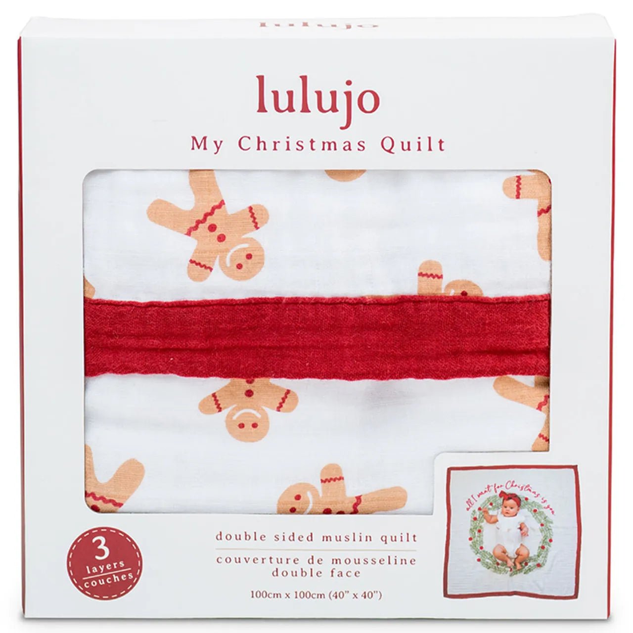 Lulujo - My First Christmas Quilt - Gingerbread Man - Mama's Box LLC
