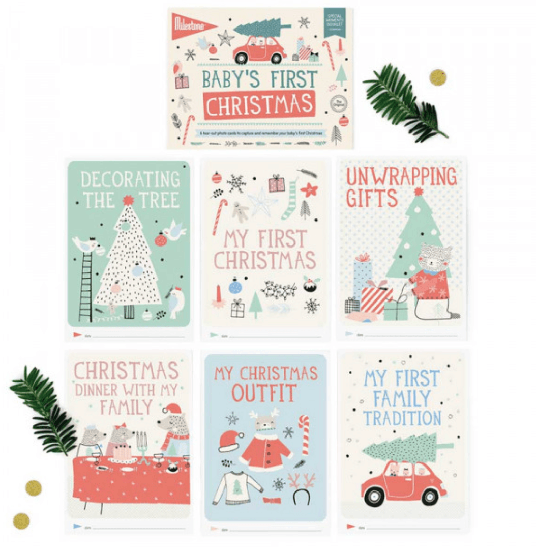 Milestone Cards - Baby First Christmas - Special Moment Booklet - Mama's Box LLC
