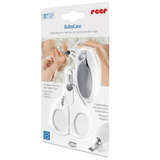 Reer BabyCare Nail Care 2-piece set, Baby Nail Scissors and Nail Clippers, White - Mama's Box LLC
